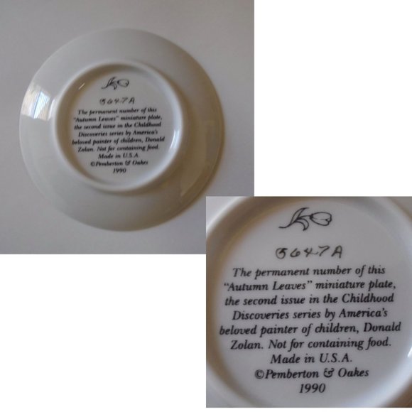 Donald Zolon Miniature Plates Children Girls Vintage Childhood Discoveries 3366 - Picture 2 of 5